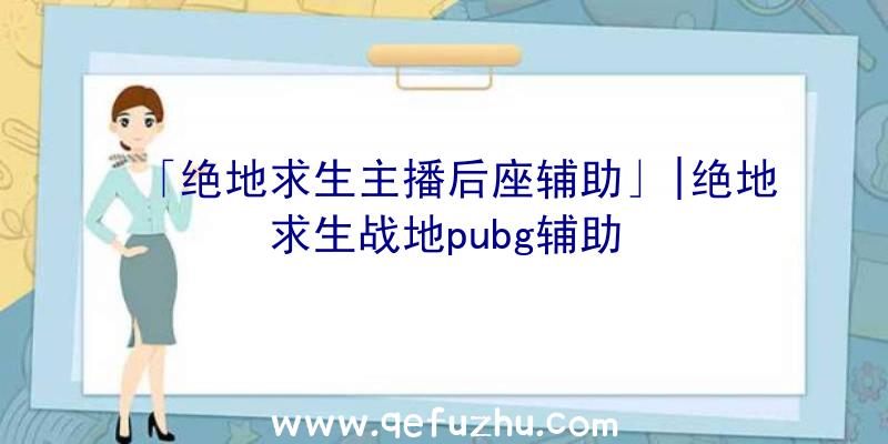 「绝地求生主播后座辅助」|绝地求生战地pubg辅助